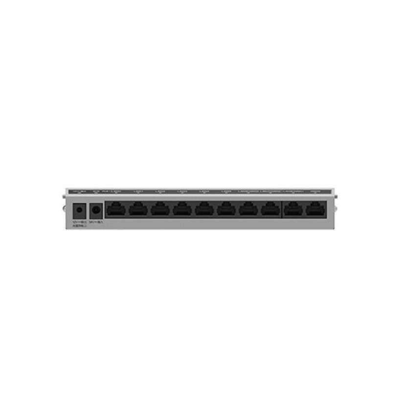 锐捷RG-EG210G-P-H 桌面&弱电箱两用式 10口全千兆 光猫供电 PoE家居网关