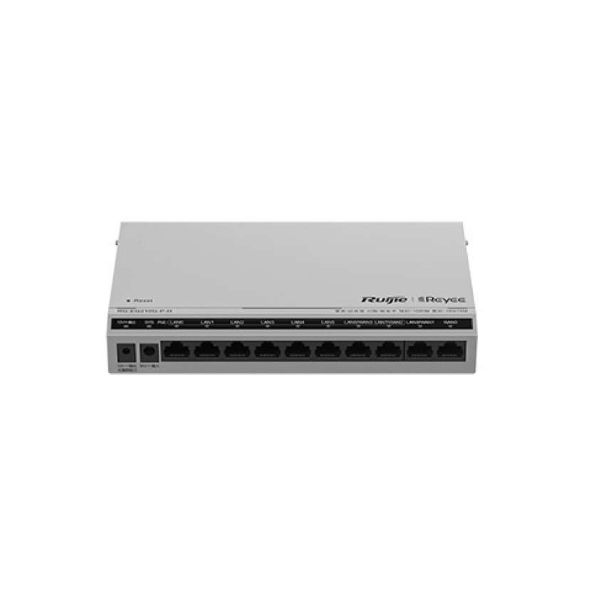 锐捷RG-EG210G-P-H 桌面&弱电箱两用式 10口全千兆 光猫供电 PoE家居网关